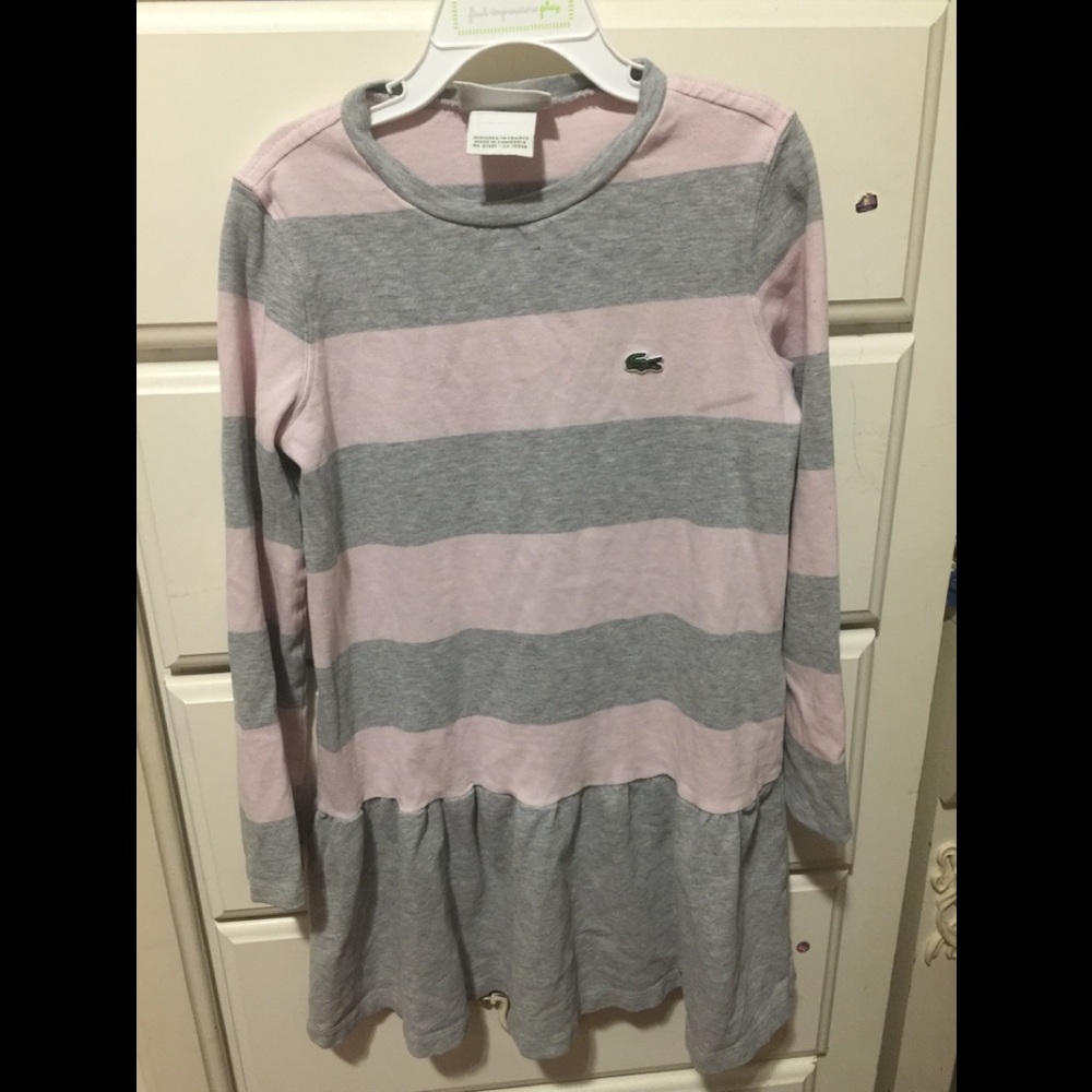 Cute Lacoste long sleeve shirt dress.